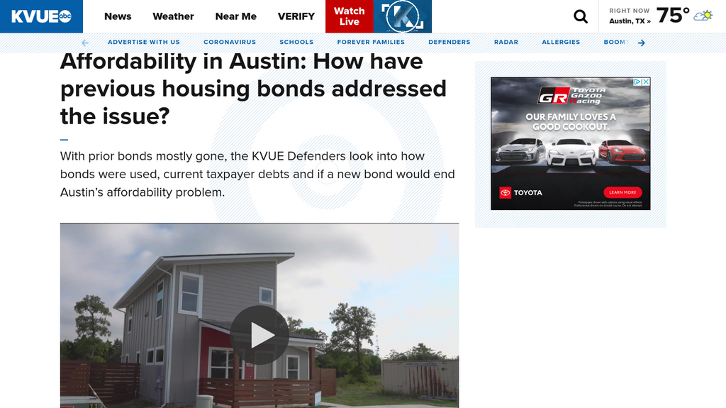 Affordability in Austin: How have previous housing bonds addressed the issue?