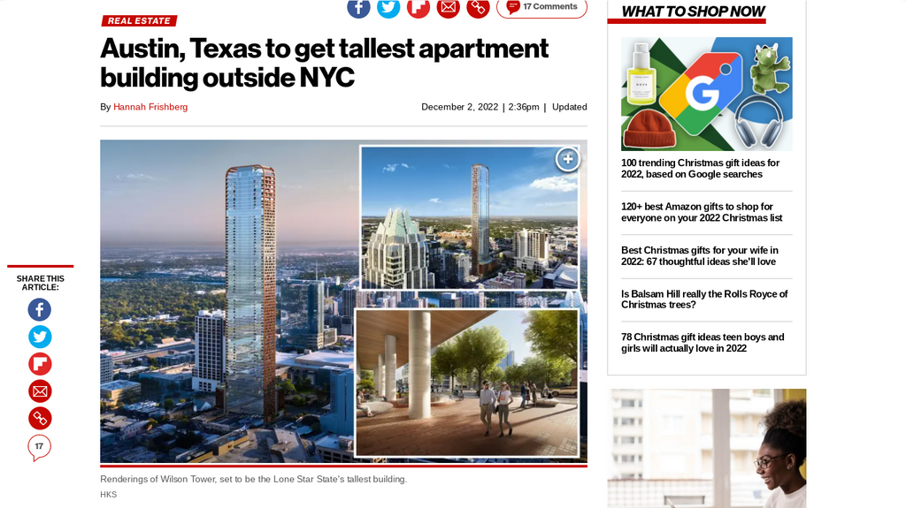 Austin, Texas to get tallest apartment building outside NYC